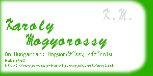 karoly mogyorossy business card